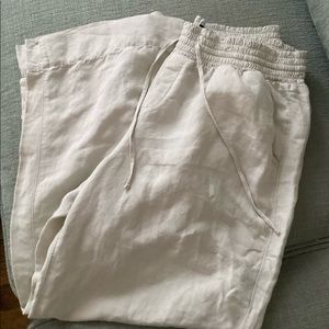 Lane Bryant wide leg linen blend pants